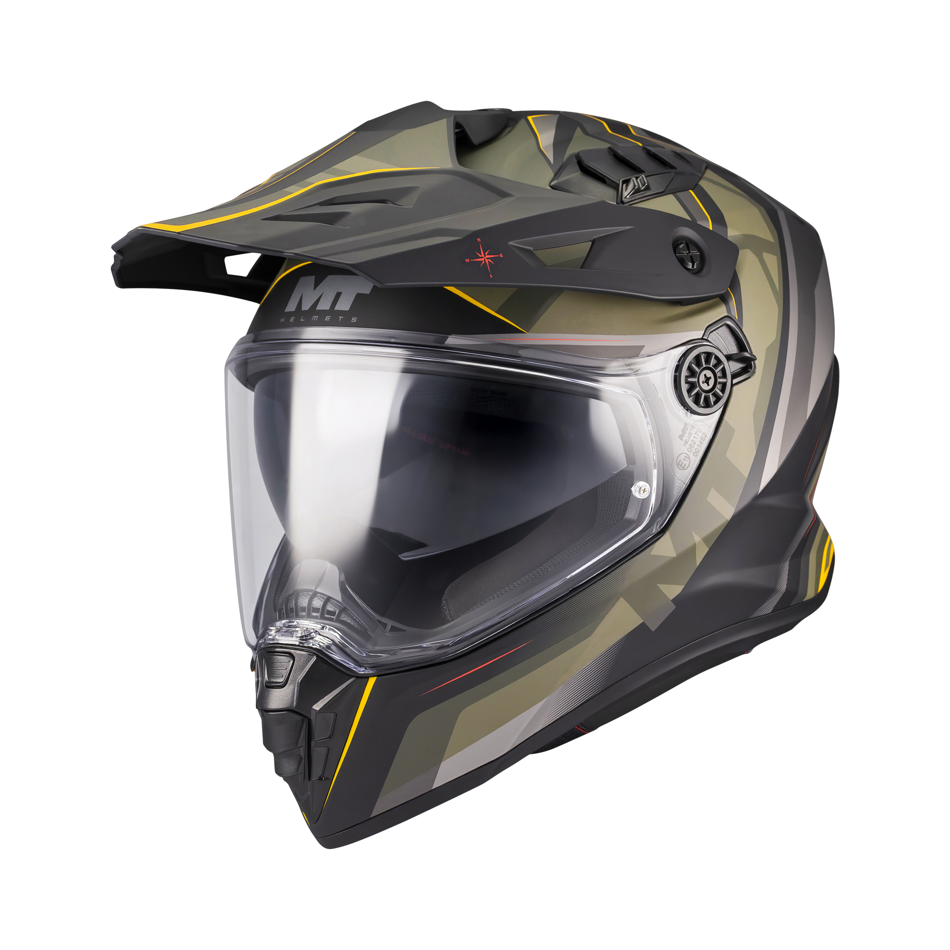mt dual sport helmet Black Green / Small ILM ATV Off Road Full Face Motorcycle Helmets model MD866 modern shell design created with CAD technology Track SV MT Helmets